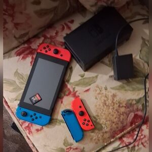 Nintendo Switch Handheld Console Red and Blue